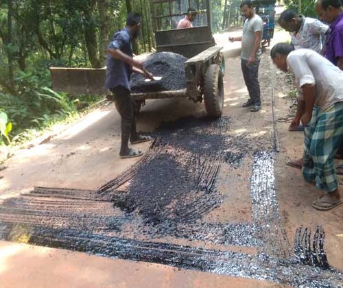 During Road Construction work