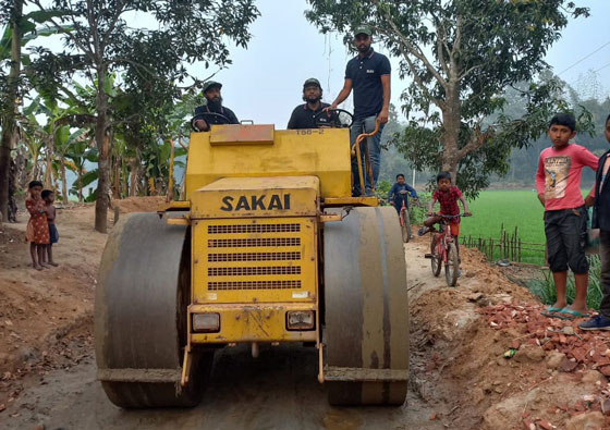 The road construction was carried out by us