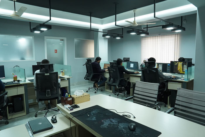 Our IT team is working on the IT floor.