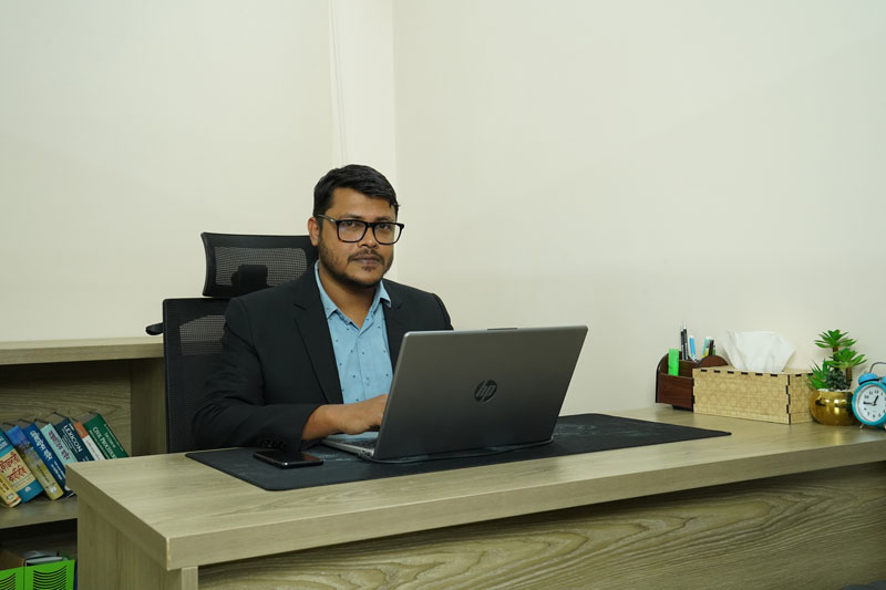 Company Legal advisor at his desk